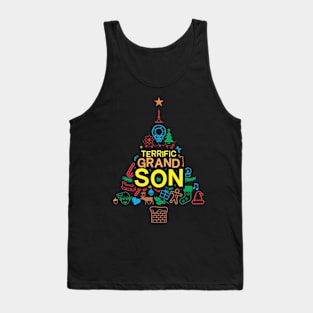 Terrific Grandson - Xmas Tree 2 - Christmas Tank Top